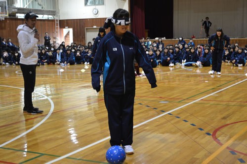 「ブラインドサッカー」などを体験(2019-10-24)