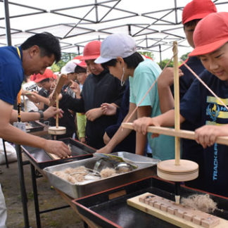 弟子屈小児童　火おこし体験(2019-09-12)