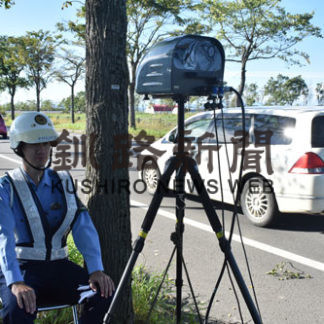 日頃からスピード意識して　新型取締装置導入　釧路署(2019-09-25)