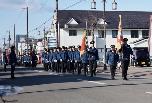 白糠で消防出初め式(2020-01-10)