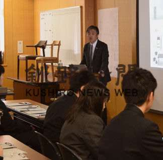 家具メーカー、釧工で出前講座(2020-02-16)