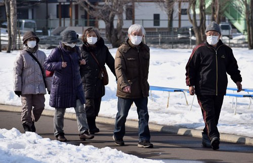 厳冬期の津波に備え避難訓練(2020-02-15)
