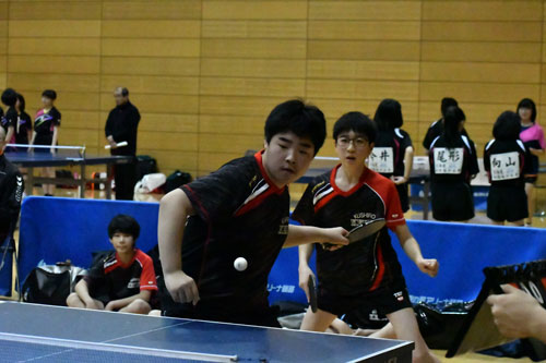 釧鳥取アベック優勝 卓球中学予選(2019-11-18)