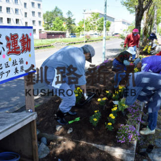 信金職員も参加し　植栽や種まきに汗　美原地区社協　(2019-06-07)