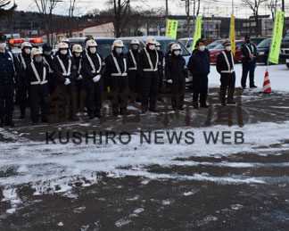 事故防止への決意を新たに、歳末特別警戒パトライト作戦出発式(2020-12-16)