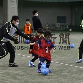 釧路市公園緑化協会がサッカー教室(2021-01-18)
