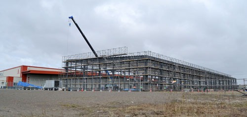 三ッ輪運輸、大型倉庫2棟の建設進む(2021-04-24)