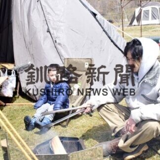 家族や仲間で密避け早春キャンプ楽しむ(2021-05-05)