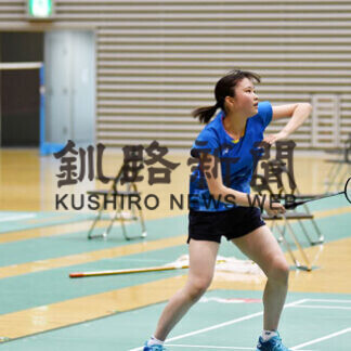 高体連バドミントン　瀧ケ平（武修館）個人単Ｖ３冠、女子は釧北陽・田嶋制す_1(2021-05-28)