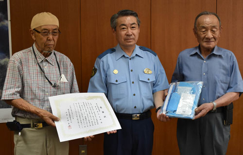 弟子屈署に感染予防キット寄贈(2021-07-24)