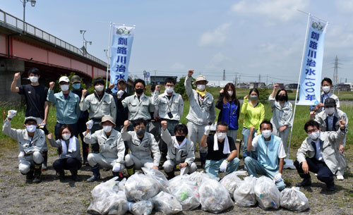 新釧路川河川敷きれいに 北開水が清掃奉仕(2021-07-29)