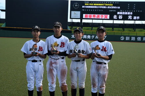 西部連合が初優勝 釧新旗中学軟式野球_2(2021-08-29)