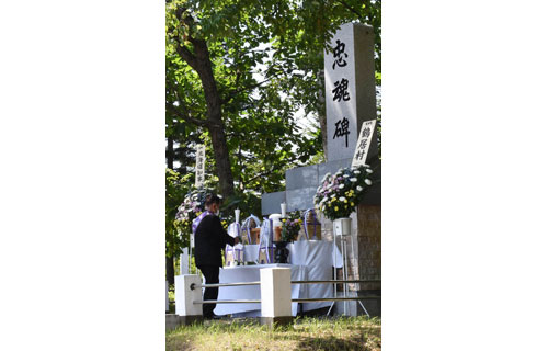 鶴居村で戦没者追悼式(2021-08-14)