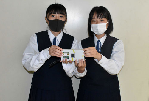 換気の必要性発信 遠矢中生徒会Co2濃度計使い呼び掛け(2021-08-29)