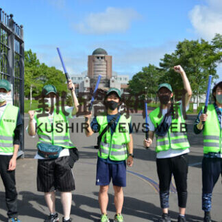 街頭走り事故や犯罪抑止　釧路学生防犯パトロールが発足(2021-08-06)