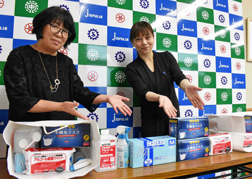 商工会がコロナ対策グッズ寄贈(2021-08-18)