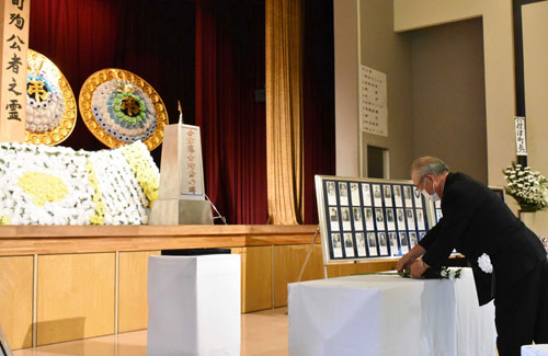 標津町で殉公者追悼式(2021-08-14)