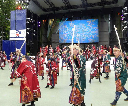 世界へアイヌ舞踊披露、釧根・十勝合同チーム参加(2021-08-09)