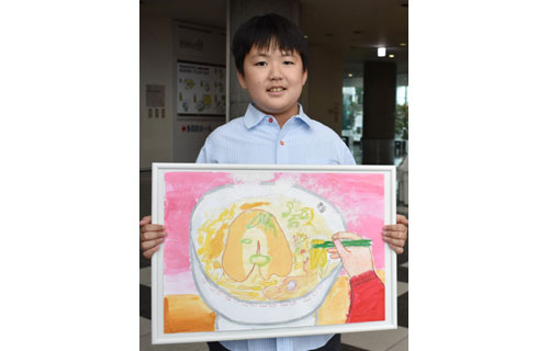 佐野君、絵画で道教委教育長賞(2021-09-27)