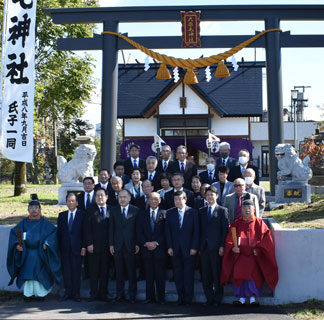 威光放つこま犬、念願の設置祝う　大楽毛神社(2021-09-23)