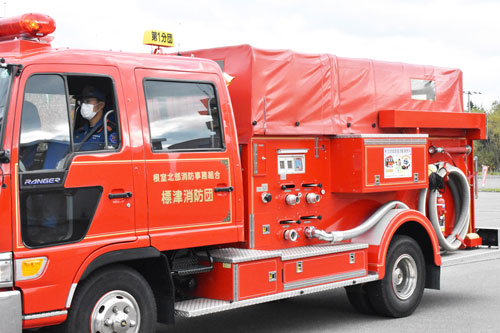 交通事故防止と火災予防を啓発 標津消防署で出動式(2021-10-22)