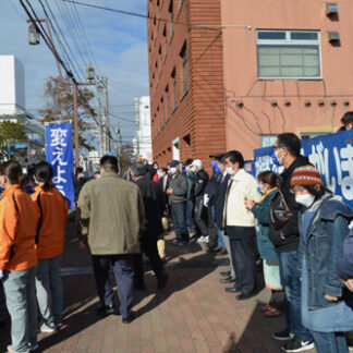 ３陣営勝利へ気勢(2021-10-20)