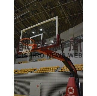 東京五輪バスケゴール常設　湿原の風アリーナ釧路(2021-11-17)