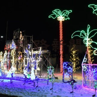 白糠商店街　イルミ輝く(2021-12-26)