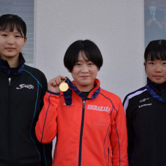 前田選手（女子マススタート）初優勝　スピード全日本ジュニア(2021-12-14)