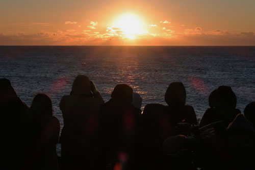 元旦に納沙布岬で初日詣 2年ぶりに太鼓保存会演奏(2021-12-11)