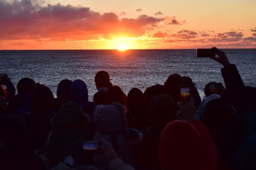 ご来光1400人堪能 納沙布岬初日詣(2022-01-03)
