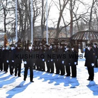 「定例訓練、しっかりと」　中標津消防団が出初め式(2022-01-15)