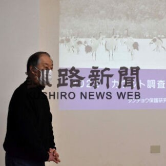 タンチョウ調査へボランティア勉強　釧路のＮＰＯ(2022-01-21)