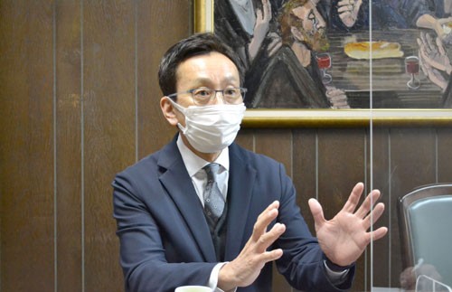 釧路の産業誘致支援　船橋氏が本社来訪　参院選自民公認(2022-02-18)