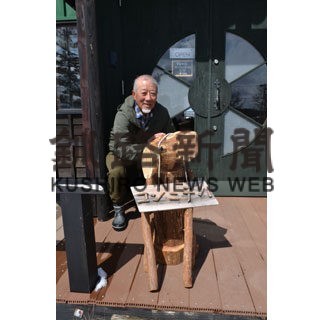 夢風舎に品田さんの新作オブジェお目見え(2022-04-12)