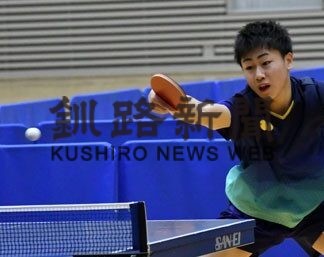 水島二冠（釧明輝）、加藤（中標津）Ｖ　高体連卓球(2022-05-20)