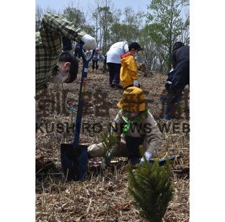 ３年ぶりの町植樹祭  町民参加１５００本丁寧に(2022-05-26)