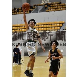 釧北陽アベック連覇　高体連バスケット_1(2022-05-30)