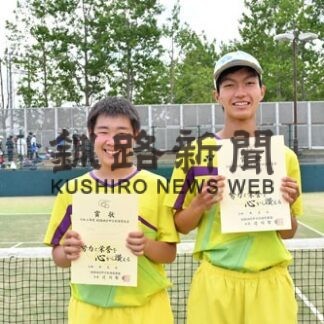 中体連ソフトテニス　村上・三田村組、瀬谷・岩間組Ｖ(2022-06-20)