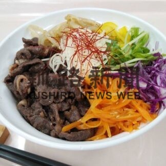 エゾシカ丼食べよう　１２日和商でバニャンと釧短大コラボ(2022-08-09)