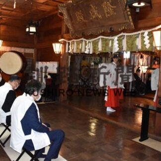 コロナ考慮 粛々と神事　根室金刀比羅神社例大祭本祭の儀(2022-08-11)