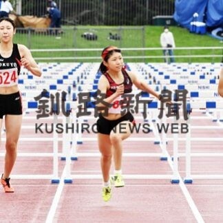 鳴川（釧明輝２年）ハンマー投げⅤ最優秀　女子は３冠の鈴木（釧湖陵２年）_2(2022-08-29)