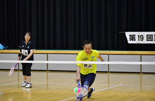 ネット挟み心地よい汗 ミニテニス夏季大会(2022-08-14)