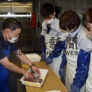 ヤナギダコ観察 貴重な体験　東海大静岡キャンパス生６人が研修(2022-09-16)