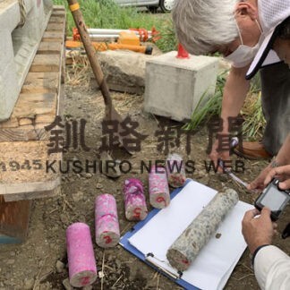 陸揚庫 コンクリート強度検査　劣化少なく専門家も驚き(2022-09-14)