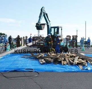 厚岸道の駅で防災訓練(2022-09-27)