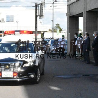 中標津町で安全運動出動式(2022-10-13)