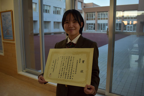 別海高3年・工藤さん優秀賞 道産業教育意見・体験発表(2022-10-22)