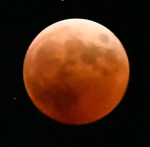 赤銅色の月、釧路でも こども遊学館で天体観測_1(2022-11-09)