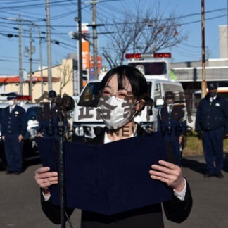 飲酒運転根絶誓い中標津署で出動式　冬の交通安全運動(2022-11-17)